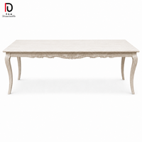 Table à manger en bois massif de style européen, style rustique avec design moderne, table à manger pour 6 personnes pour hôtel, banquet de mariage