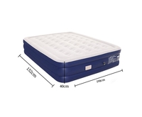 Matelas pneumatique gonflable automatique pour deux personnes, taille Queen, avec pompe à batterie au lithium rechargeable intégrée