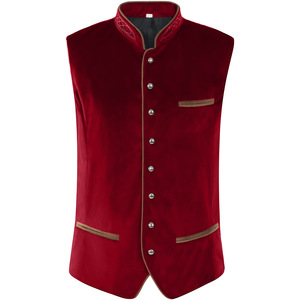 Chaleco de Terciopelo Medieval para Hombre, Traje de Caballero para Halloween, Chaqueta Blazer Clásica de Un Solo Pecho para Banquete, Disfraz de Oktoberfest - Product Image 3