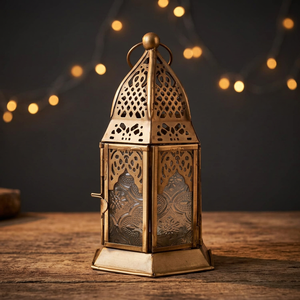 Farol Metálico Hexagonal Pequeño de Alta Calidad, Decoración Navideña, Duradero, Ecológico, Estilo Único, para Fiestas y Otros Eventos - Product Image 2