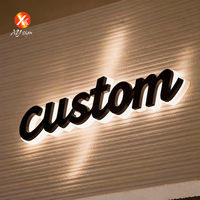 Panneau publicitaire extérieur, lettres lumineuses 3D, enseigne murale, signalétique, logo LED personnalisé pour les entreprises, enseigne intérieure