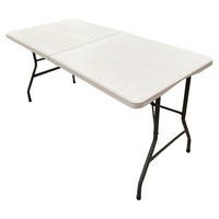 Équipement de fête pour hôtel restaurant table de restauration longue pliable en plastique de 72 pouces pour mariage ou banquet