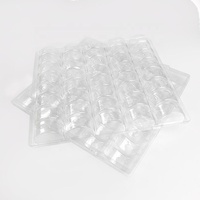 40 pièces de boîtes de présentation en plastique transparent pour macarons, emballages pour desserts, baklavas, biscuits, boîtes transparentes en PET
