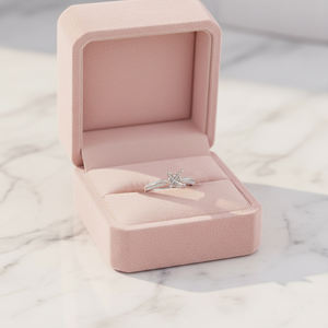 Bague de mariage pour femme en or blanc massif 18 carats de haute qualité, style romantique, avec diamant naturel sans pierre principale, semi-monture - Product Image 6