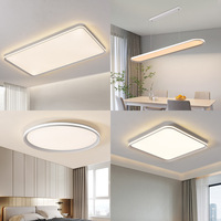 Plafonnier LED protecteur pour les yeux, salon, grand hall, chambre à coucher, minimaliste, lumière tricolore, Ra 95, ultra-lumineux