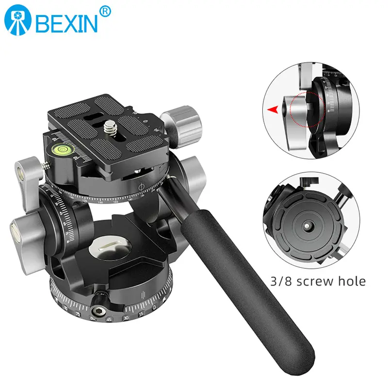 BEXIN Heavy Duty 360 gradi girevole supporto per fotocamera treppiede testa a sfera panoramica con 1/4 viti per telefono con videocamera digitale DSLR
