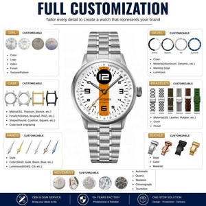 Montre automatique personnalisée avec logo d'usine, mouvement japonais NH35, OEM, saphir, luxe, mode, affaires, montre mécanique pour Seiko - Product Image 2