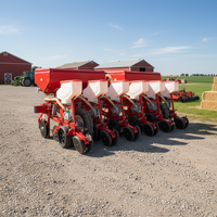 Semoir à maïs pneumatique robuste à 6 ou 8 rangs, monté sur tracteur agricole
