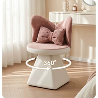 Chaise spécialisée pour coiffeuse et table de maquillage, style antique et luxueux haut de gamme, avec papillon rotatif dans la chambre