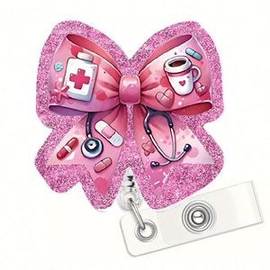 Porte-clés PVC Série Médicale Cœur Scintillant en Acrylique, Porte-badge Infirmière/Médecin, Clip Scrub Life, Accessoires Infirmiers - Vente Chaude - Product Image 2