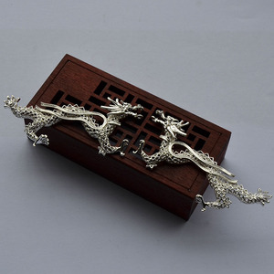 Pendentif Dragon en filigrane de cuivre 33x75mm, accessoires de bijoux faits à la main, accessoire de bricolage - Product Image 3