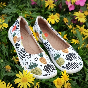 Chaussures décontractées en toile à enfiler pour <span class=keywords><strong>femme</strong></span>, nouvelle collection été, style paresseux, polyvalentes, petites chaussures plates blanches en tissu, réglables - Product Image 2