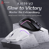 AJAZZ AJ039 V2 Mouse Gaming Berkabel 7200 DPI RGB Backlit Ergonomis 7 Tombol yang Dapat Diprogram Mouse Gamer USB untuk PC Laptop