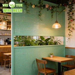 Tôle métallique perforée bleue décorative moderne pour cloison <span class=keywords><strong>de</strong></span> cuisine / séparation d'espace <span class=keywords><strong>de</strong></span> salon / design d'intérieur résidentiel - Product Image 2