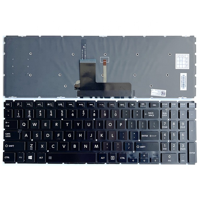 New US Laptop Backlit Keyboard for TOSHIBA Satellite Radius P50W P55W-B P55W-C L50-B L50-C L50D-B L55-B L55C S50-B AEBLYU01010