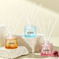 Diffuseur de parfum à bâtonnets en verre doré brillant, sans alcool, pour une aromathérapie longue durée à la maison