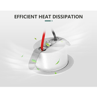 BIHUA Intérieur Maison Hôtel Angle Réglable Encastré Monté En Aluminium 3watt COB Plafond Led Downlight