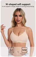 Soutien-gorge d'été confortable, sans coutures, doux, respirant, grande taille 6XL, sans armatures, push-up, ultra-fin, bonnet 3/4, bretelles convertibles en nylon