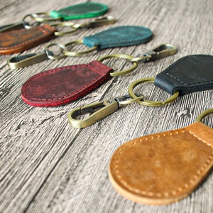 Best Quality Keychain Custom logo <b>Key</b> Holder <b>Leather</b> Travel Car <b>Key</b> Pouch Keyring for <b>Key</b> Holder - Product Image 6