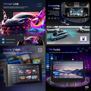 วิทยุติดรถยนต์ Podofo 2 Din 7 นิ้ว รองรับ Wireless CarPlay/Android Auto หน้าจอสัมผัส IPS พร้อมระบบเสียงสเตอริโอ บลูทูธ ควบคุมพวงมาลัย DSP เครื่องเล่น MP5 สำหรับรถยนต์ แบบ OEM โรงงาน - Product Image 3