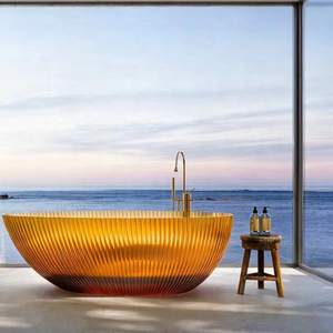 حمام فاخر مستقل من الحجر الصلب حوض قائم بذاته - Product Image 1