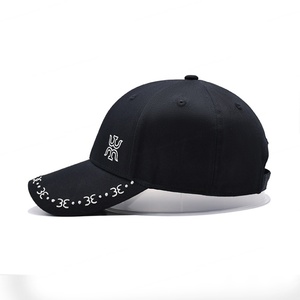 Ace Cap Fabricante Diseño propio 100% Algodón Marca Estilo Sombreros de béisbol negros Sombreros al por mayor - Product Image 4