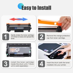 Paquete de 4 negros compatibles con cartuchos de tóner de <span class=keywords><strong>impresora</strong></span> Brother L2750DW, de color negro, compatible con el uso de la <span class=keywords><strong>impresora</strong></span> L2750DW, de 12 unidades, para la <span class=keywords><strong>impresora</strong></span> Brother, L2750DW, de 12 unidades, de color negro, de 12 unidades, 12 unidades - Product Image 6