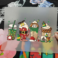 Transferts thermiques en gros pour chemises, motifs de Noël prêts à imprimer, nouvelle conception couleur pour imprimante