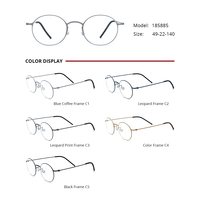 Gafas de titanio Borregls para hombre, nueva marca de diseñador, gafas redondas para mujer, ópticas, ligeras, coreanas, sin tornillos, modelo 85885