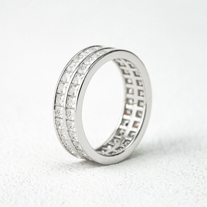 Anillo de Plata S925 con Moissanita Blanca DEF Starsgem, Anillo de Boda de Moissanita - Product Image 6