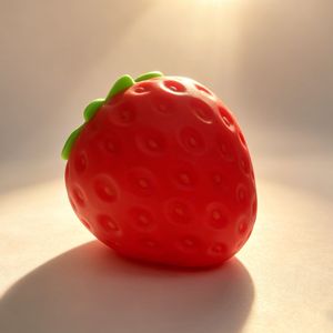 Grand jouet anti-stress souple en forme de fraise à rebond lent, modèle doux au toucher, cadeau fraise géante, jouets anti-stress fraise - Product Image 6