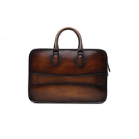 ZENOS Vintage Luxury Men's Genuine Leather Hard Business Briefcase Large Capacity Waterproof Portable Travel Bag
