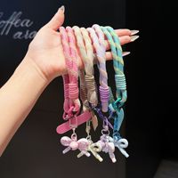 Nouvelle Lanière de Poignet Colorée avec Nœud pour Coque de Téléphone, Cordon Portable Anti-Perte pour Téléphone Mobile