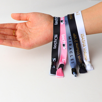 Cadeau promotionnel Logo personnalisé Vente en gros Bracelets de festival d'événement Bracelets en polyester tissé Bracelets en tissu pour concert