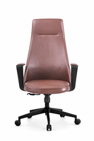Chaise de bureau de direction moderne à dossier haut en cuir PU, ergonomique, pivotante, avec accoudoirs et roulettes