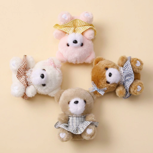 Oso de Peluche Adorable con Vestido a Cuadros y Pantalones con Tirantes, Juguete de Peluche Suave para Regalo Promocional, Venta al por Mayor - Product Image 2