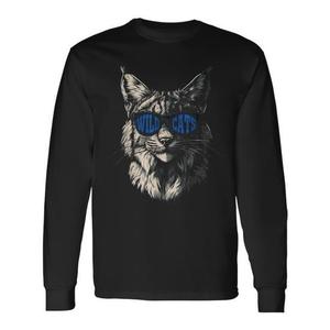 Wildcats Cat Lover Camiseta de manga larga con cuello redondo, unisex, impresión digital, deportes y juegos - Product Image 1