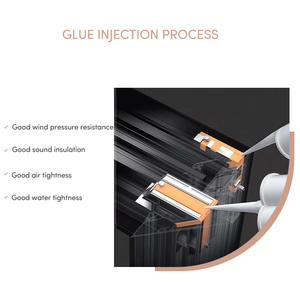 Ouna Hiện Đại Mỹ nhôm cửa sổ khuôn cửa sổ nfrc chứng nhận nhiệt phá vỡ với lớn Glass Bảng điều chỉnh - Product Image 5