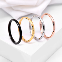 2025 Beliebter Trendiger Einfacher Schmuck Neues Design Glänzender Schlichter Stil 18k Vergoldeter Edelstahl Drehbarer Ring für Damen und Herren
