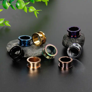 6 Colors Vít Thiết Kế Hollow Ear Cắm Đồng Hồ Thép Không Gỉ Ear Tunnel Expander <span class=keywords><strong>Piercing</strong></span> Trang Sức - Product Image 6