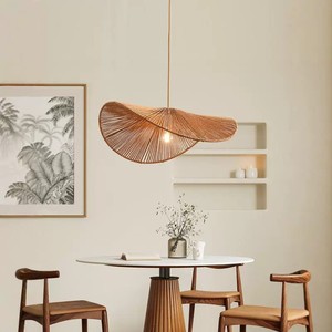 Vente en gros de <span class=keywords><strong>suspension</strong></span> LED en rotin japonais <span class=keywords><strong>suspension</strong></span> tissée en corde de chanvre pour cuisine salon chambre à coucher lampe suspendue décorative nordique - Product Image 3