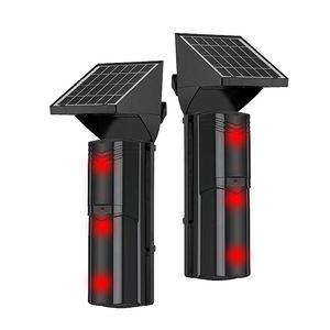 3 Beams Outdoor 433mhz Alarm Detector <b>Smart</b> Photoelectric Solar Powered Outdoor Active Infrared Detector Intrusion Home System - Product Image 1
