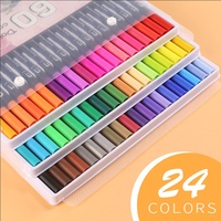 Touchfive — ensemble de stylos-feutres à double brosse, 24 couleurs, marqueurs artistiques à aquarelle avec pointes double face, couleurs vives et vives