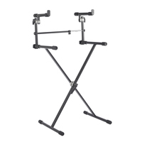 Leilei KS-32 Foldable Electronic Keyboards Black Digital Pianos Steel Double Dual Music Instrument Keyboard Stand