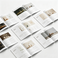 Brochures personnalisées en papier brillant avec gaufrage et estampage argenté, impression de catalogues et de manuels
