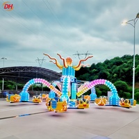 Manège Octopus Carnival Ride, corps en fibre de verre de 15 m de diamètre, 30 sièges, disposition flexible, nouvelles attractions rapides pour parcs d'attractions