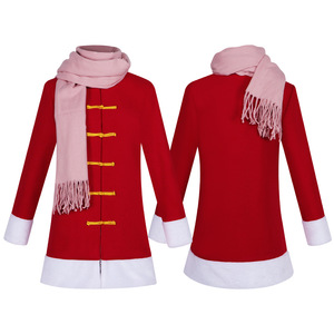 Star's Edge Gintama Kagura Costume de cosplay Manteau d'hiver rouge - Product Image 4