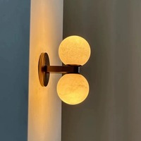 Lampe murale LED de luxe en fer forgé et marbre naturel, style ferme, pour hôtel, bar, salon, salle de bain, salle à manger, chambre à coucher, chevet