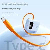 Mini chargeur portable PD22.5W câble d'extension extra long à charge rapide 10000mah batterie externe avec câble rétractable à affichage LED
