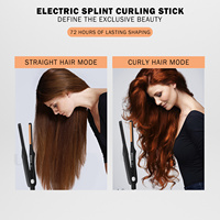 Fer à friser fin pour hommes, plaque en titane, Pixie, 2 en 1, Mini lisseur pour cheveux courts, 1/3, 8mm, 3/10 pouces